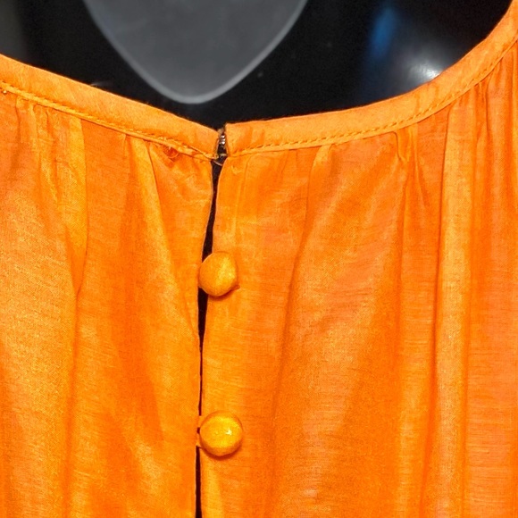Silk Orange Dress Esley - Picture 12 of 15